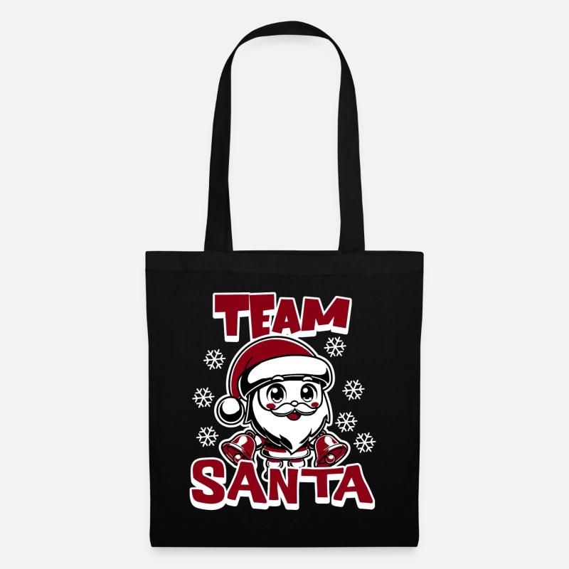 Team Santa - Stoffbeutel - Schwarz