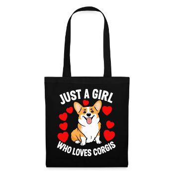 Just a girl who loves corgis - Tote Bag - black - Front