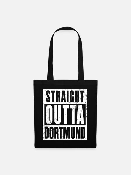 Dortmund, Ruhrgebiet, Ruhrpott, echter Dortmunder - Stoffbeutel - Schwarz