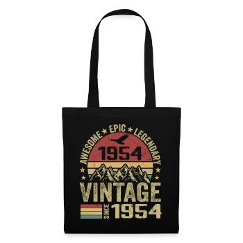Vintage 1954 Birthday Gift 1954 - Born in 1954 - Tote Bag - black - Front