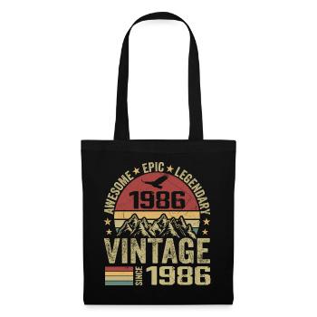 Vintage 1986 Birthday Gift 1986 - Born in 1986 - Tote Bag - black - Front