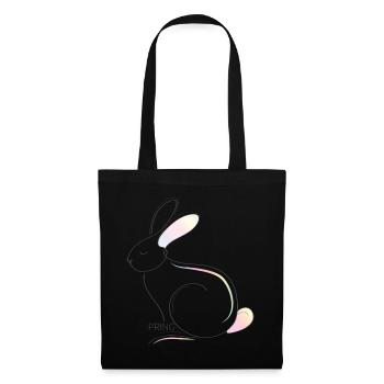 Minimalist bunny illustration for spring - Tote Bag - black - Front