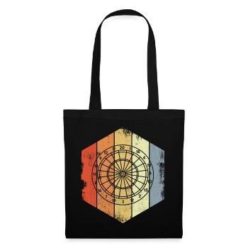 Croquis de jeu de fléchettes - Sac en tissu - noir - Devant