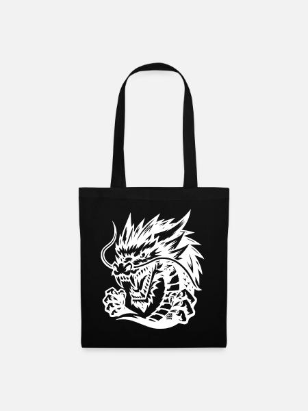 Conception de tatouage de dragon éternel - Sac en tissu - noir