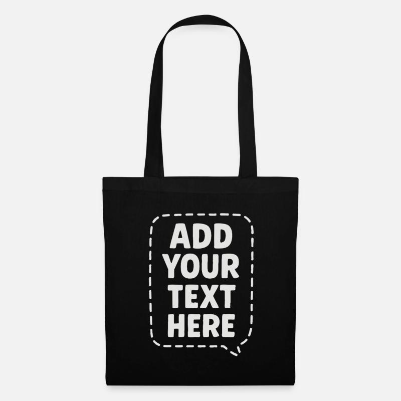 Open to Ideas Funny speech ADD YOUR TEXT HERE. - Tote Bag - black