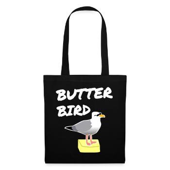 Butter Bird Möwen Print - Stoffbeutel - Schwarz - Vorne