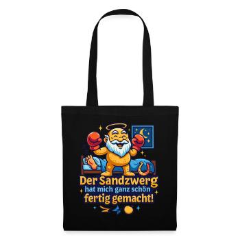 Der Sandzwerg schlägt zu ! - Stoffbeutel - Schwarz - Vorne