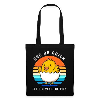 Gender Reveal Pâques Future maman - Sac en tissu - noir - Devant