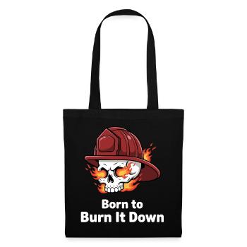 Born to Burn It Down Skull - Tote Bag - black - Front