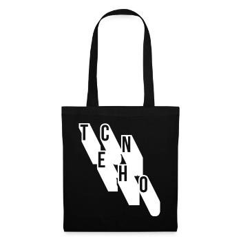 techno music geometric logo design - Tote Bag - black - Front