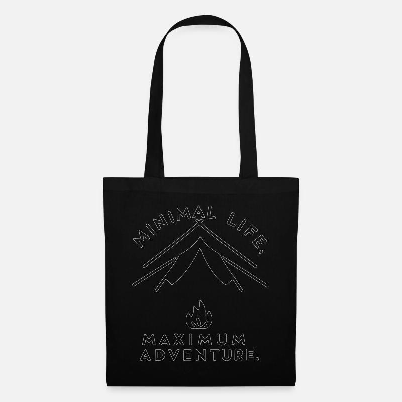Minimum Lines: Maximum Adventure - Tote Bag - black