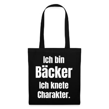 Je suis boulanger. Je pétris le caractère. - Sac en tissu - noir - Devant