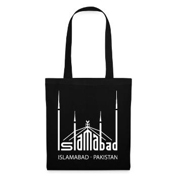 Islamabad, mosquée Faisal pakistanaise, pakistanais - Sac en tissu - noir - Devant