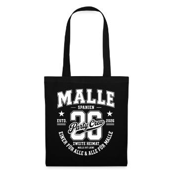 Malle 2026 Party Crew Zweite Heimat - Stoffbeutel - Schwarz - Vorne