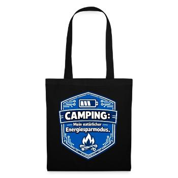 Camping energy saving mode - Tote Bag - black - Front