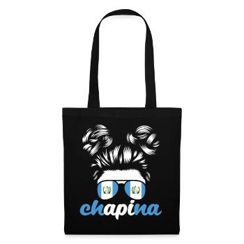 Guatemala Flagge T-Shirt Stolz & Heimat Chapín - Stoffbeutel - Schwarz - Vorne