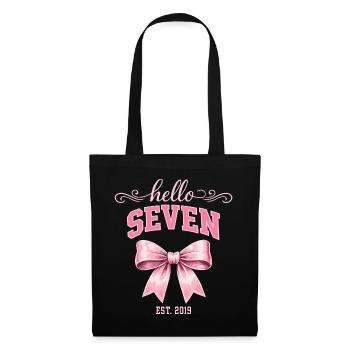 Hello Seven 7 Ans Est 2019 Anniversaire Nœud - Sac en tissu - noir - Devant