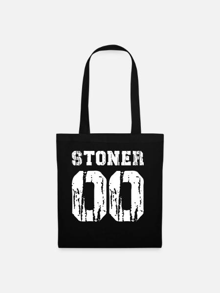 Stoner 00 Grunge-Typografie - Stoffbeutel - Schwarz