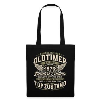 Oldtimer 1976 Baujahr 50. Geburtstag Geschenk - Stoffbeutel - Schwarz - Vorne
