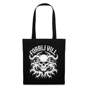 Skull with Horns Motif - Tote Bag - black - Front