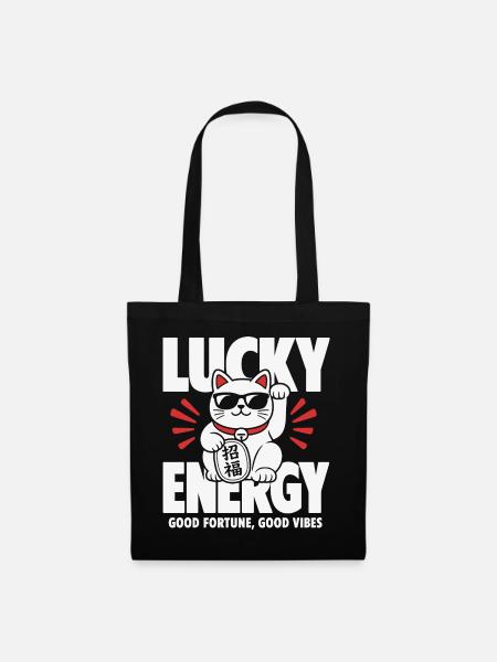 Lucky Energy Cool Cat - Stoffbeutel - Schwarz