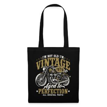 1976 Vintage Vintage Motorcycle Birthday Gift - Tote Bag - black - Front