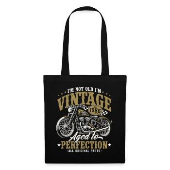 1956 Vintage Motorcycle Birthday Vintage Gift - Tote Bag - black - Front