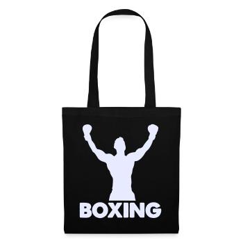 Boxer Sieg Silhouette - Stoffbeutel - Schwarz - Vorne