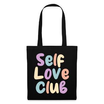 Self Love Club Pastelldruck - Stoffbeutel - Schwarz - Vorne