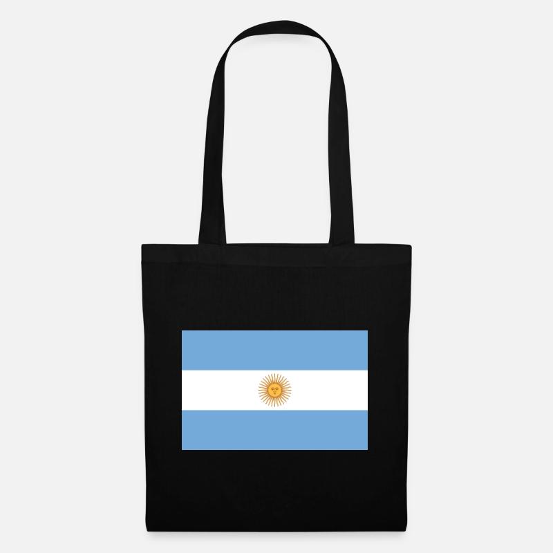 Argentinische Fahne - Stoffbeutel - Schwarz