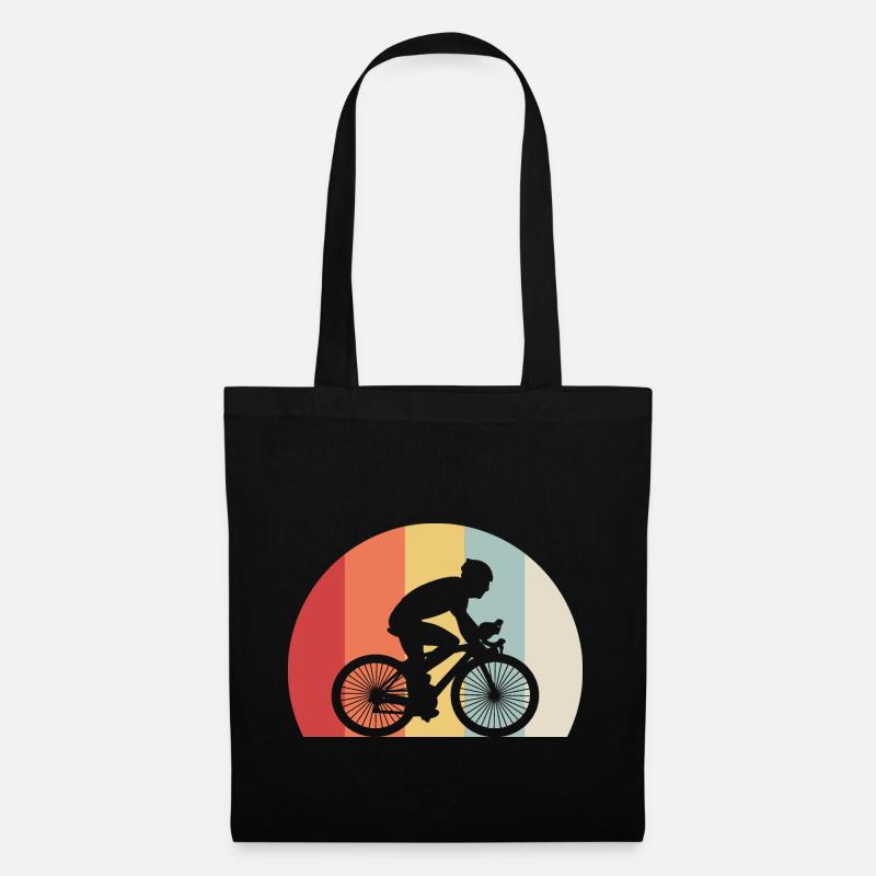 Fahrradfahrer - Stoffbeutel - Schwarz