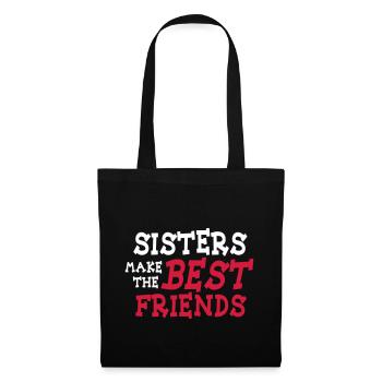 sisters make the best friends 2c - Sac en tissu - noir - Devant