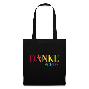 Ein Herzliches Dankeschön sagen - Stoffbeutel - Schwarz - Vorne