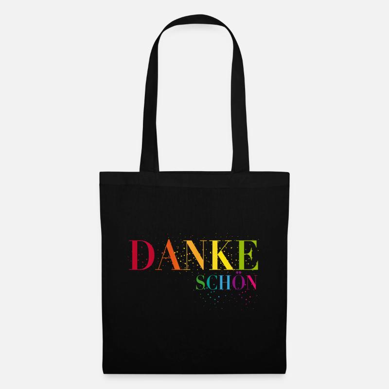 Ein Herzliches Dankeschön sagen - Stoffbeutel - Schwarz