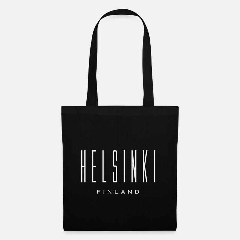Helsinki - Stoffbeutel - Schwarz