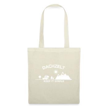 Dachzelt Geschenkidee | Autozelt Geschenk - Stoffbeutel - Natur - Vorne