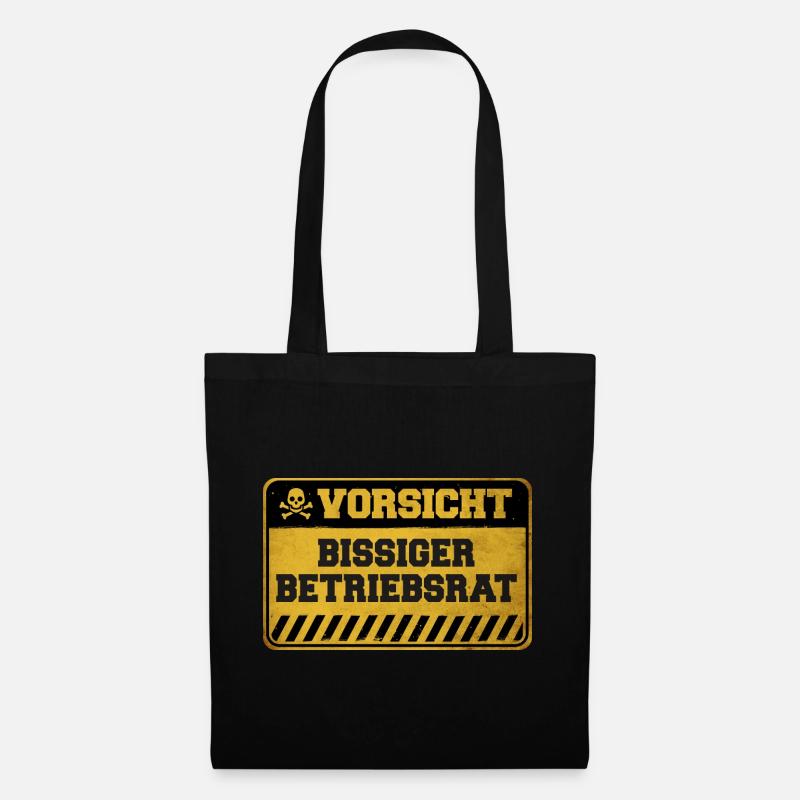 Vorsicht bissiger Betriebsrat - Stoffbeutel - Schwarz