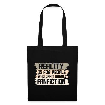 Reality and Fanfiction Mashup Design - Stoffbeutel - Schwarz - Vorne
