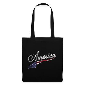 vintage 4th July America Patriotic Fourth family - Tote Bag - black - Front