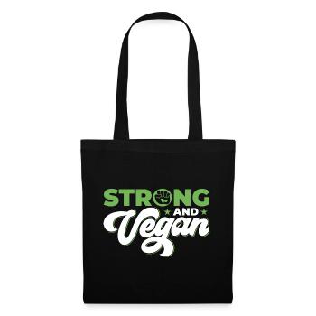 Strong and Vegan - Tote Bag - black - Front