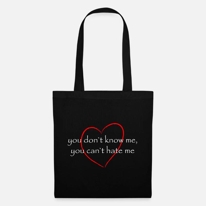 you don`t know me - Stoffbeutel - Schwarz
