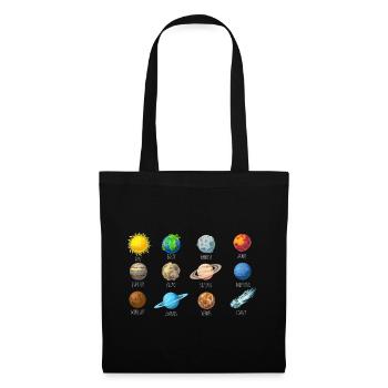 Planets with names - Tote Bag - black - Front