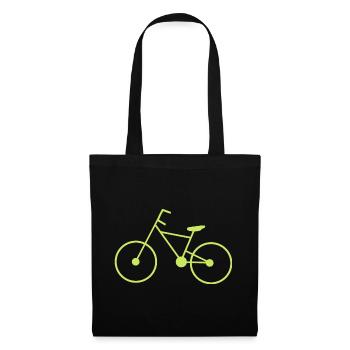 Bicycle green cyclist cycling - Tote Bag - black - Front