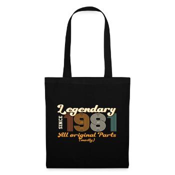 Original vintage 1981 41st birthday gift - Tote Bag - black - Front
