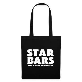 bar, barman, patron de bar - Sac en tissu - noir - Devant