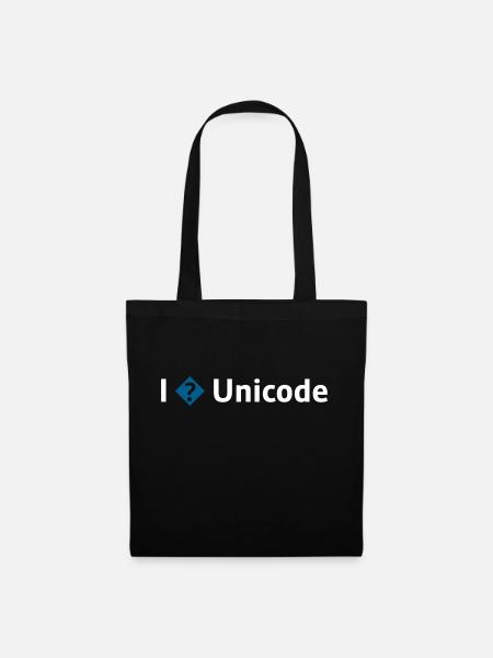 I Love Unicode / I Hate Unicode / I ? Unicode - Tote Bag - black