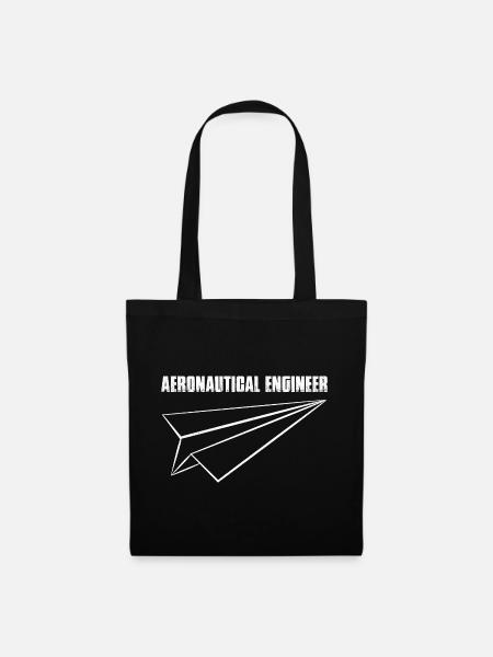 Aeronautical Engineer Paper Airplane - Stoffbeutel - Schwarz
