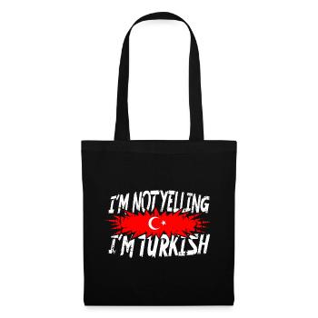 Je ne crie pas que je suis turc - Sac en tissu - noir - Devant