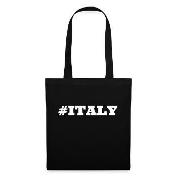 #Italy - Stoffbeutel - Schwarz - Vorne