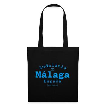 Malaga Andalusien Küstenblau - Stoffbeutel - Schwarz - Vorne